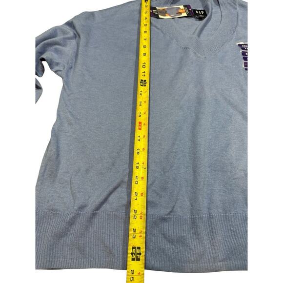 Gap Light Weight V-Neck Sweater Blue Size XXL NWT - Picture 7 of 12